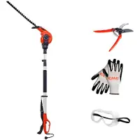 Kibani Elektrische Heggenschaar XXL - Incl. snoeischaar, beschermbril & handschoen – 450W – 49 cm Zwaardlengte – Telescopisch