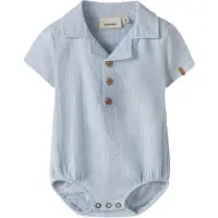 Name it Baby Rompers Nbmhoman Mak Ss Loose Body Shirt Lil - Lichtblauw - Maat 68