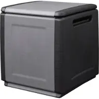 vidaXL Tuinbox 130 L 54x53x57 cm donkergrijs en zwart
