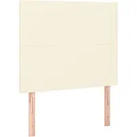 vidaXL Hoofdbord crème 80x5x118/128 cm kunstleer