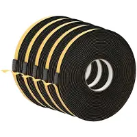 vidaXL Zelfklevende schuimtape 5 pcs Zwart 15mm x 10m CR Schuim