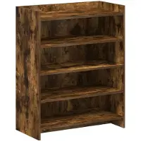 vidaXL Schoenenkast Gerookt eiken 73,5 x 36 x 92 cm Bewerkt hout
