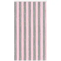 vidaXL Insecten Gordijn Chenille Zilvergrijs en Roze 118 x 220 cm
