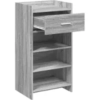 vidaXL Schoenenkast met lade Grijs Sonoma 48 x 36 x 92 cm Bewerkt hout