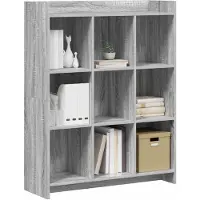 vidaXL Boekenkast Grijs Sonoma 87,5 x 30 x 111 cm Bewerkt hout