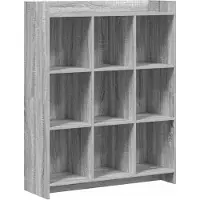 vidaXL Boekenkast Grijs Sonoma 87,5 x 30 x 111 cm Bewerkt hout