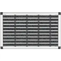 Core Borstelmat Voor Buiten – Voetenveger 100% Aluminium Frame - Deurmat Binnen Met Aanloopranden –Wit/Zwart- 40cm x 60cmx 1cm