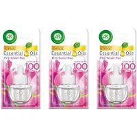 Air Wick Essential Oils - Plug in Refill - Pink Sweet Pea - Voordeelverpakking 3 x 19 ml