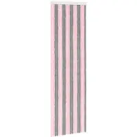 vidaXL Insecten Gordijn Chenille Zilvergrijs en Roze 56 x 185 cm