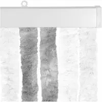 vidaXL Insecten Gordijn Chenille Grijs en wit 56 x 185 cm 100% PP