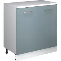 Vicco Keukenkast voor schuine wand R-Line, Blauw-grijs, 80 cm zonder schuine kant met 2 deuren