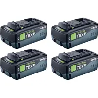 Festool accuset 4x BP 18 TBX 8 ASI Tabless accupack 18 V 8,0 Ah (4x 578746) 8000 mAh Li-ion met laadindicator