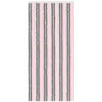 vidaXL Insecten Gordijn Chenille Zilvergrijs en Roze 100 x 220 cm