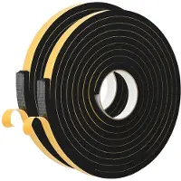 vidaXL Zelfklevende schuimtape 2 st Zwart 15mm x 5m CR Schuim