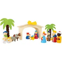 Small Foot Design - Houten Kerststal Speelset, 15dlg.