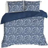 De Witte Lietaer Dekbedovertrek Igor Royal Blue Percal-200 x 200 / 220 cm | 2-Persoons
