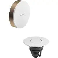 Hansgrohe Flexaplus - Bovenset voor badaf- en overloopsysteem met vulling, Push-Open, geborsteld brons/hoogglans wit 58187140