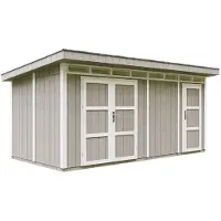 Timbela M905C-TUNDRA GREY - LP SmartSide Tuinhuis op houtbasis - 11,47 m² - 530x279xH237 cm - met vloer en verf