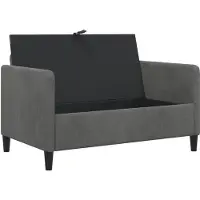 vidaXL Sofa met Opbergruimte Donkergrijs 122 x 78 x 87 cm Polyester