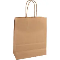 Q-CONNECT Papieren zak, ft 18 x 8 x 22 cm, bruin 50 stuks