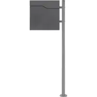 ML-Design Brievenbus 37x36,5x11 cm antraciet/houtlook staal