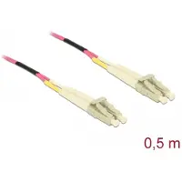 DeLOCK Cable Optical Fibre LC to LC Multi-mode OM4 0,5 m