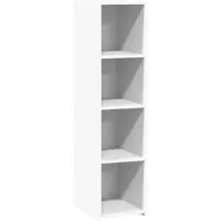 vidaXL Hoge kast 30x41x124 cm bewerkt hout wit