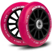 Soke Scooterwielen 100 mm robijn 2 stuks