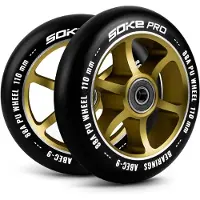 Soke 803204 Wielen voor scooter, 110 mm, goudkleurig, 2 stuks