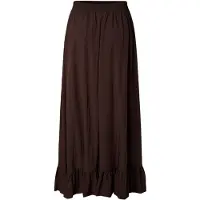 Pieces Pcjulia Hw Volume Enkel Middellange Rok Dames Bruin M