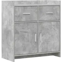 vidaXL Dressoir Betongrijs 75 x 36 x 80 cm Bewerkt hout