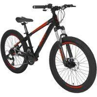 DaviBikes Montaro – Kinderfiets – 24 inch – 21 versnellingen – Shimano – Schijfremmen – 130-160 cm – Rood/Zwart – Jongen