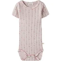 Lil´ Atelier BABY gebloemde romper met ruches - lichtroze Meisjes Katoen Ronde hals - maat 62