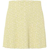 Pieces Rok 'FLORA' geel / wit
