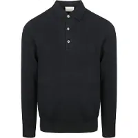 Profuomo Profuoo Longsleeve Poloshirt Luxury Basic Navy | Donkerblauw | Maat M