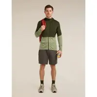 Icebreaker 200 RealFleece Descender Zip Hoodie Heren (Maat - M, Kleur - Dkldn/Lichencb)