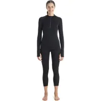Icebreaker Women's 300 MerinoFine Polar Half Zip Thermal Top (Maat - S, Kleur - BLACK)