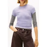 Tommy Hilfiger Ess Logo 1 Rib Slim Fit T-shirt Met Korte Mouwen