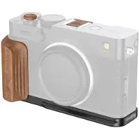 SmallRig 5985 L-Shaped Mount Plate with Wooden Handle for FUJIFILM X-E5, Rosewood / Black