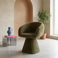 Sweeek Fauteuil 180° draaibaar van katoen Kaki