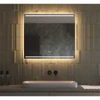 Schaere - Badkamerspiegel - LED Verlichting - Spiegel Verwarming - Touch Sensor - Dimfunctie - 80x70x3 cm