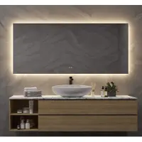 Schaere Badkamerspiegel met indirecte verlichting, verwarming, instelbare lichtkleur en dimfunctie 180x70 cm