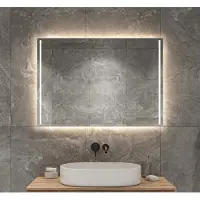 Schaere - Badkamerspiegel - LED Verlichting - Spiegel Verwarming - Touch Sensor - Dimfunctie - 100x60 cm