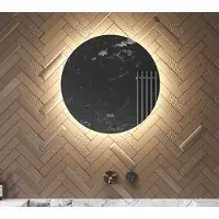 Schaere Ronde badkamerspiegel met indirecte verlichting, verwarming, instelbare lichtkleur en dimfunctie 60x60 cm