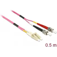 DeLOCK Cable Optical Fibre LC to ST Multi-mode OM4 0.5 m