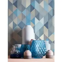 AS-Creation MODERN GRAFISCH BEHANG - Beige Blauw Grijs - AS Creation Spot 4