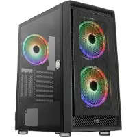 Aerocool ACCM-PB24133.11, Midi behuizing, grafiet zwart, versie 3, geschikt voor MicroATX/ATX/MiniITX moederborden