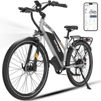 Hitway Elektrische Fiets BK27 Pro - 28 Inch City Commuter EBike met Afneembare 48V 16Ah Lithium Batterij - E-Bike met 250W Motor - APP Bediening
