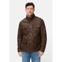 Camel active Leren jas met binnenzakken - Maat menswear-48 - Bruin