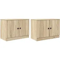 vidaXL Opbergkast voor loftbed 2 st Sonoma Eiken 66 x 35 x 48 cm